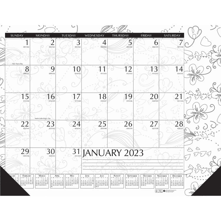 House of Doolittle Doodle Monthly Desk Pad [SKU - HOD1876]EA