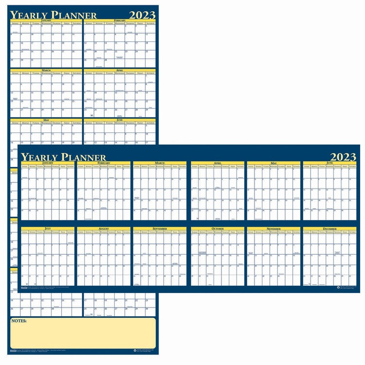House of Doolittle Laminated Yearly Wall Planner [SKU - HOD3974]EA