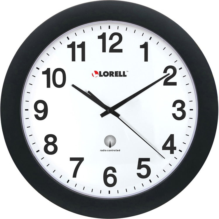 Lorell 12" Round Radio Controlled Wall Clock [SKU - LLR60997]EA