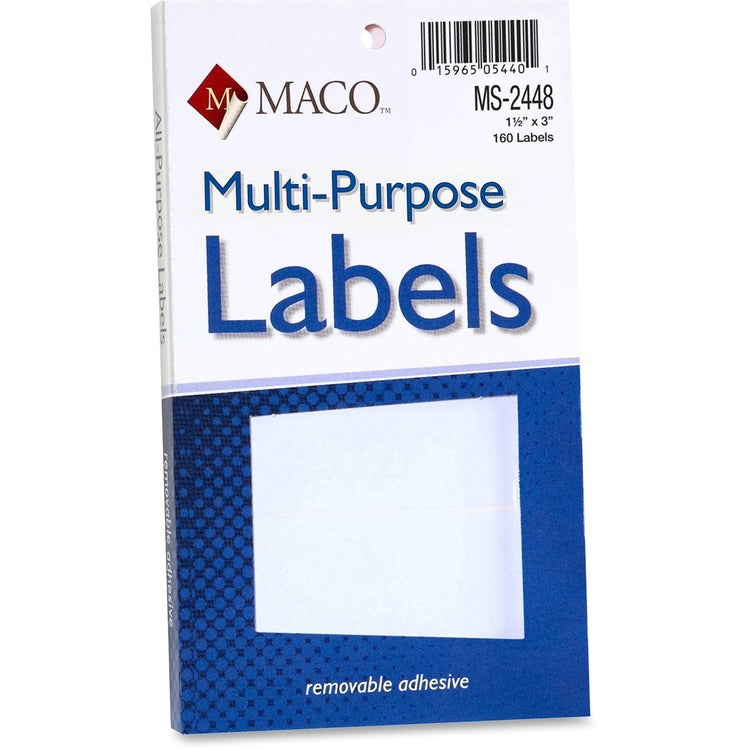 MACO White Multi-Purpose Labels [SKU - MACMS2448]PK