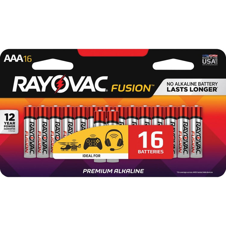 Rayovac Fusion Alkaline AAA Batteries [SKU - RAY82416LTFUSK]PK