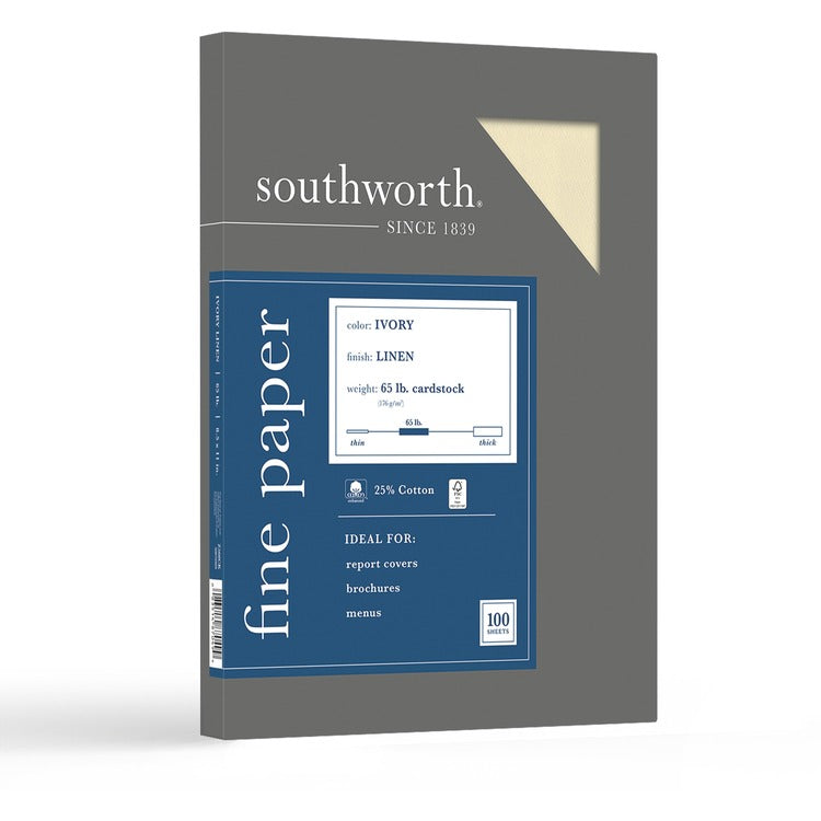 Southworth 25% Cotton Linen Business Cover Stock [SKU - SOUZ560CK]BX