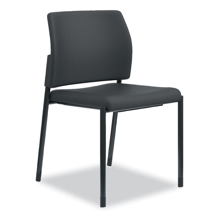 Accommodate Series Guest Chair, Fabric Upholstery, 23.5  x 22.25  x 31.5 , Black Seat/Back, Textured Black Base, 2/Carton