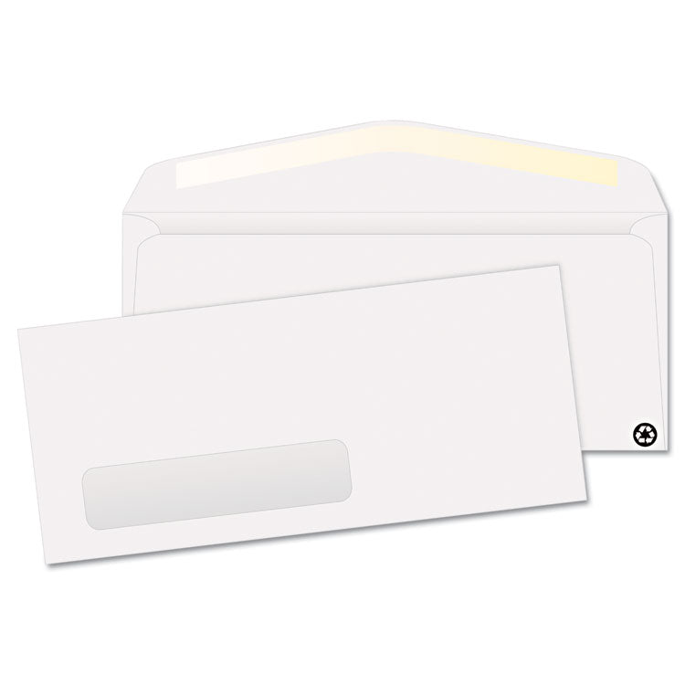 Address-Window Envelope, Lower Left, #10, Commercial Flap, Gummed Closure, 4.13 x 9.5, White, 500/Box