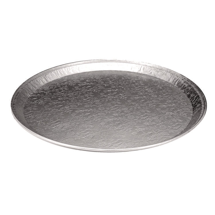 Aluminum Embossed Tray, 12  Diameter, 25/Carton