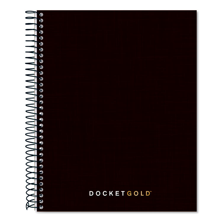 Docket Gold Planner, 1-Subject, Narrow Rule, Black Cover, (70) 8.5 x 6.75 Sheets