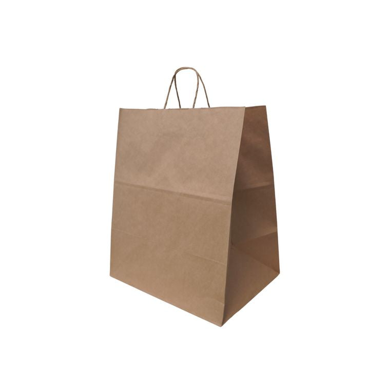 Emporium Twist Handle Bag, Natural Twisted-Paper Handles, 14  x 9.84  x 15.5 , Natural, 200/Carton