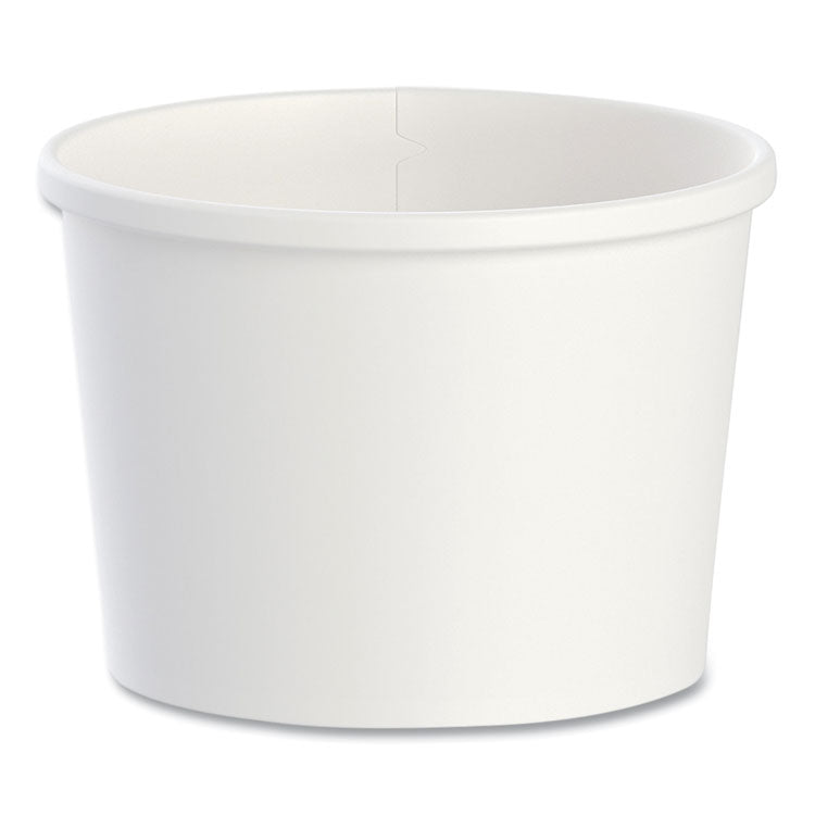 Flexstyle Double Poly Paper Containers, 12 oz, 3.6  Diameter, White, Paper, 25/Bag, 20 Bags/Carton