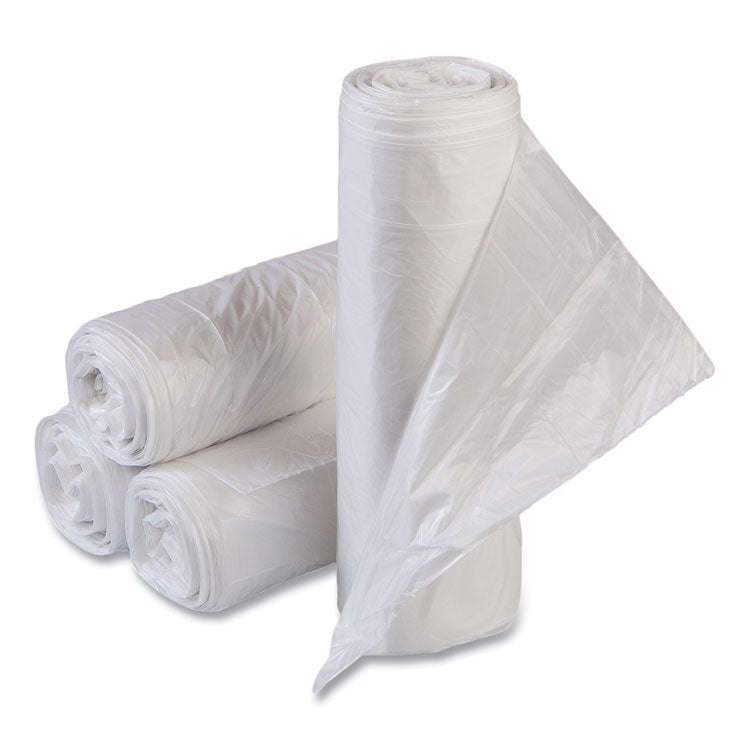 High-Density Commercial Can Liner Value Pack, 30 gal, 11 mic, 30  x 36 , Clear, Interleaved Roll, 25 Bags/Roll, 20 Rolls/CT