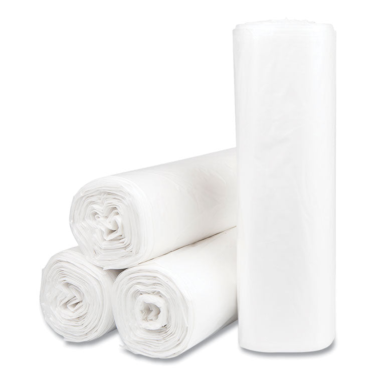 High-Density Commercial Can Liner Value Pack, 30 gal, 9 mic, 30  x 36 , Natural, Interleaved Roll, 25 Bags/Roll, 20 Rolls/CT