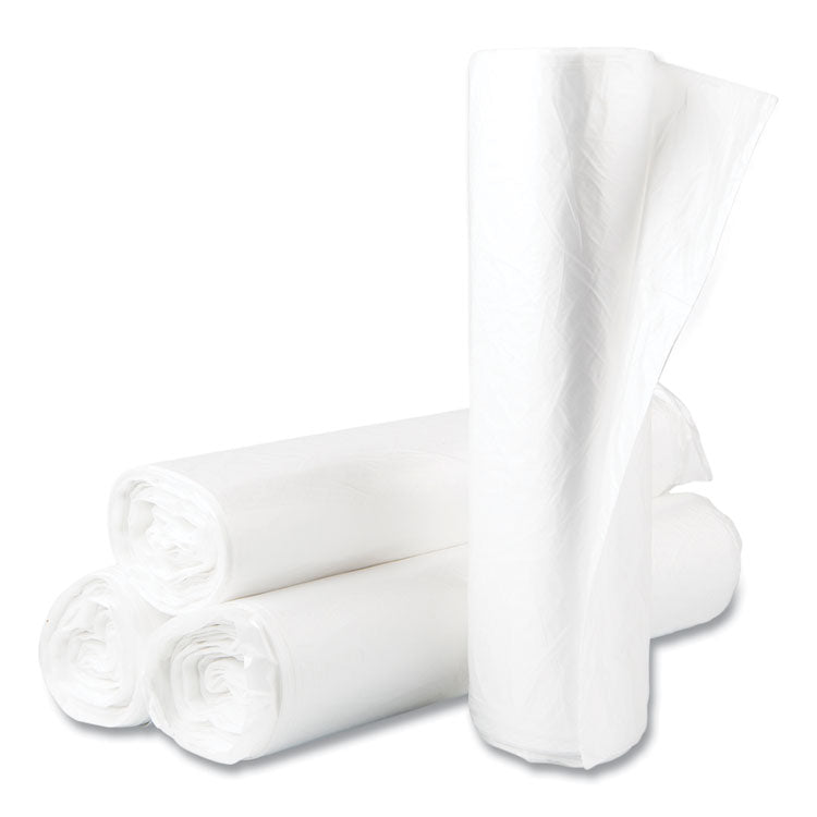 High-Density Commercial Can Liner Value Pack, 45 gal, 14 mic, 40  x 46 , Natural, Interleaved Roll, 25 Bags/Roll, 10 Rolls/CT