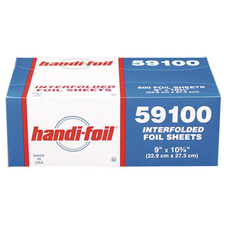 Interfolded Foil Sheets, 55 Gauge, 9 x 10.75, 500 Sheets/Box, 6 Boxes/Carton