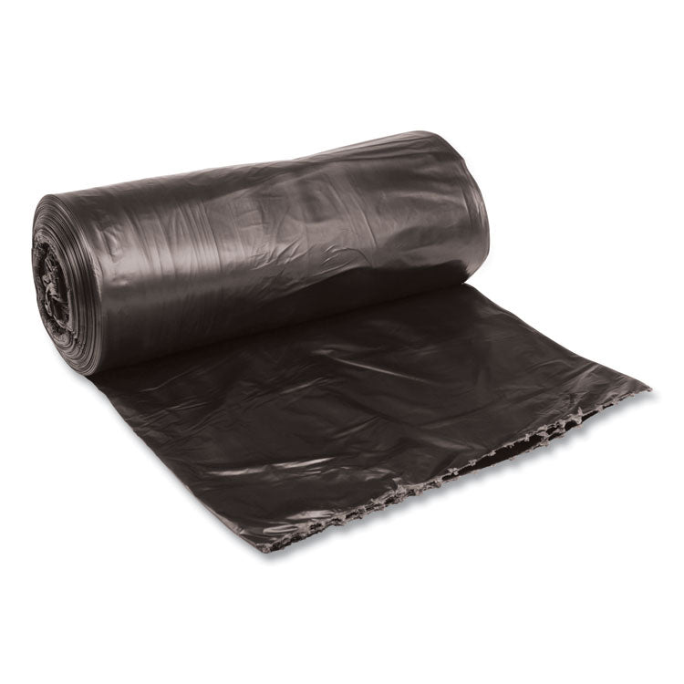 Low-Density Waste Can Liners, 33 gal, 0.5 mil, 33  x 39 , Black, Perforated Roll, 25 Bags/Roll, 8 Rolls/Carton