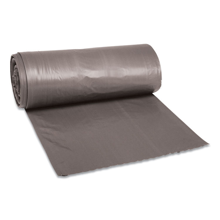 Low-Density Waste Can Liners, 33 gal, 1.1 mil, 33  x 39 , Gray, Perforated Roll, 25 Bags/Roll, 4 Rolls/Carton