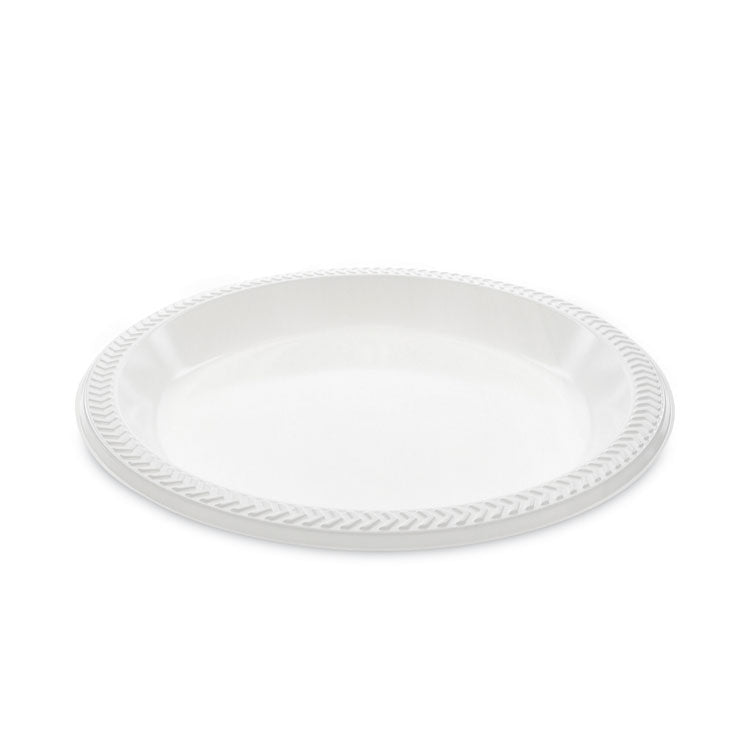 Meadoware Impact Plastic Dinnerware, Plate, 10.25  dia, White, 500/Carton