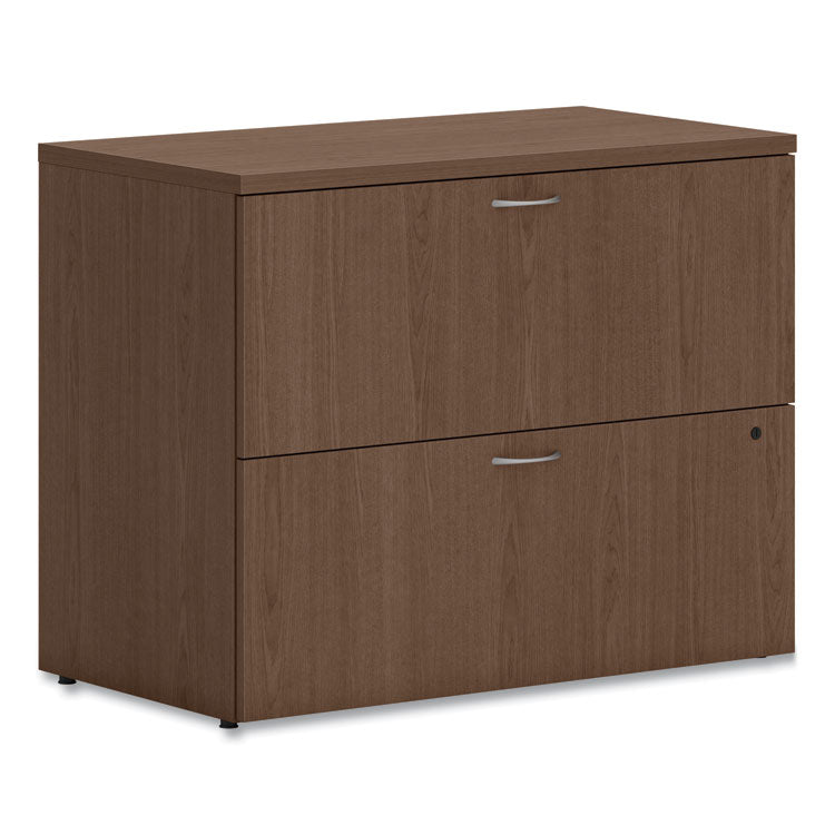 Mod Lateral File, 2 Legal/Letter-Size File Drawers, Sepia Walnut, 36  x 20  x 29