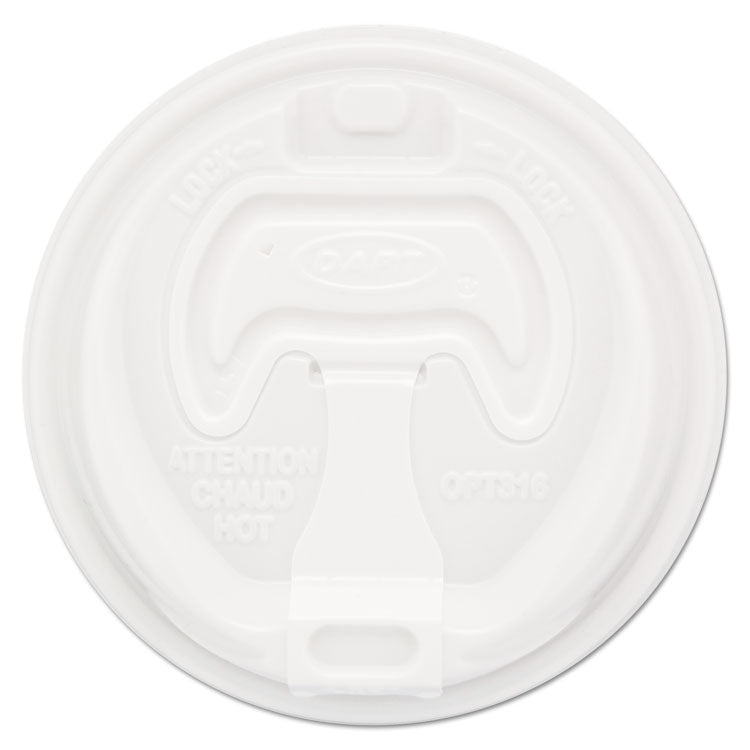 Optima Reclosable Lid, Fits 12 oz to 24 oz Foam Cups, White, 100 Pack, 10 Packs/Carton
