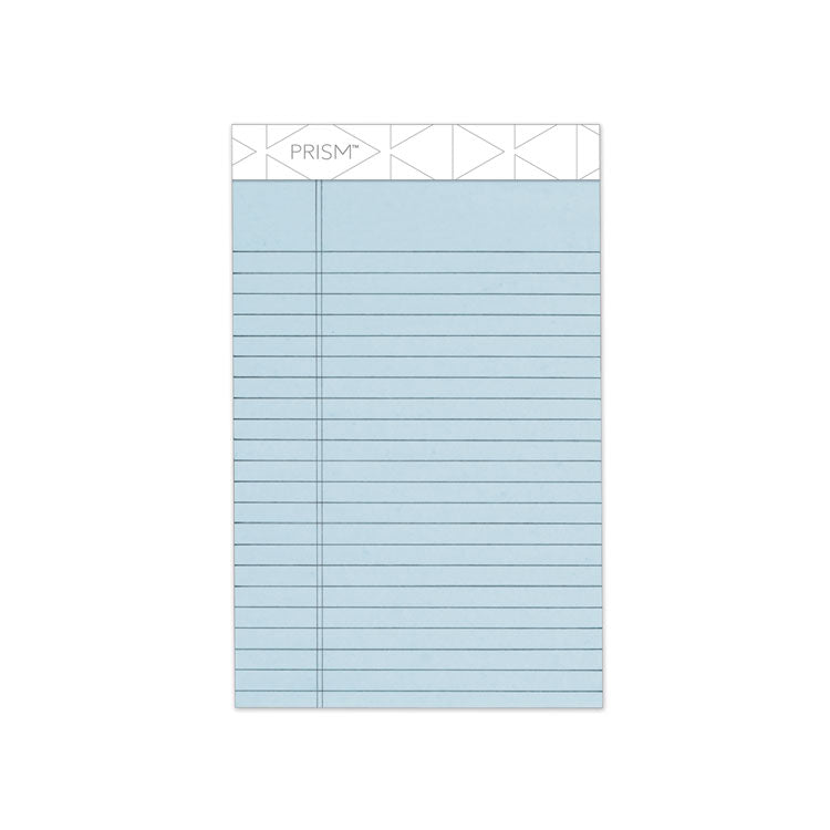 Prism   Colored Writing Pads, Narrow Rule, 50 Pastel Blue 5 x 8 Sheets, 12/Pack