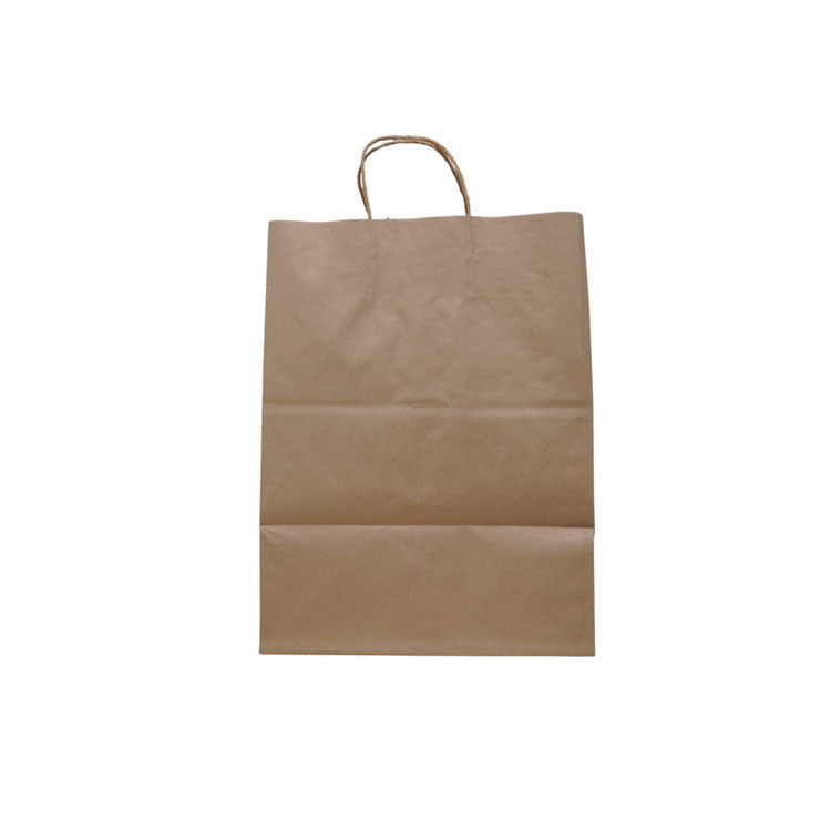 Take Out Twist Handle Bag, Natural Twisted-Paper Handles, 12  x 9  x 15.75 , Natural, 200/Carton