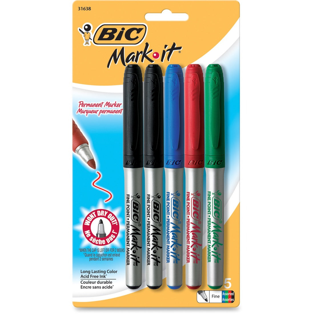 BIC Grip Permanent Marker Set