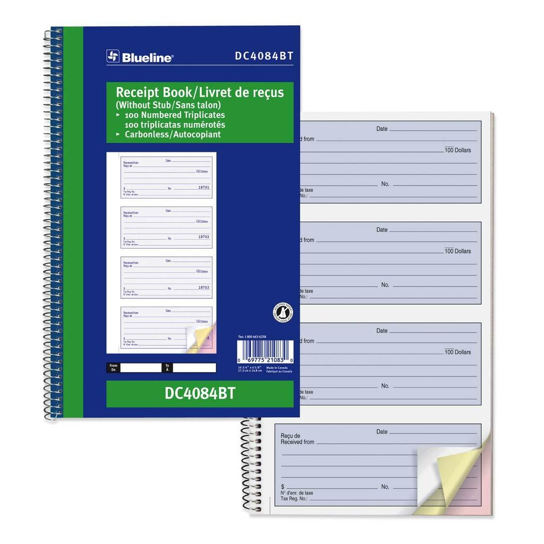 Blueline NCR Receipt Book