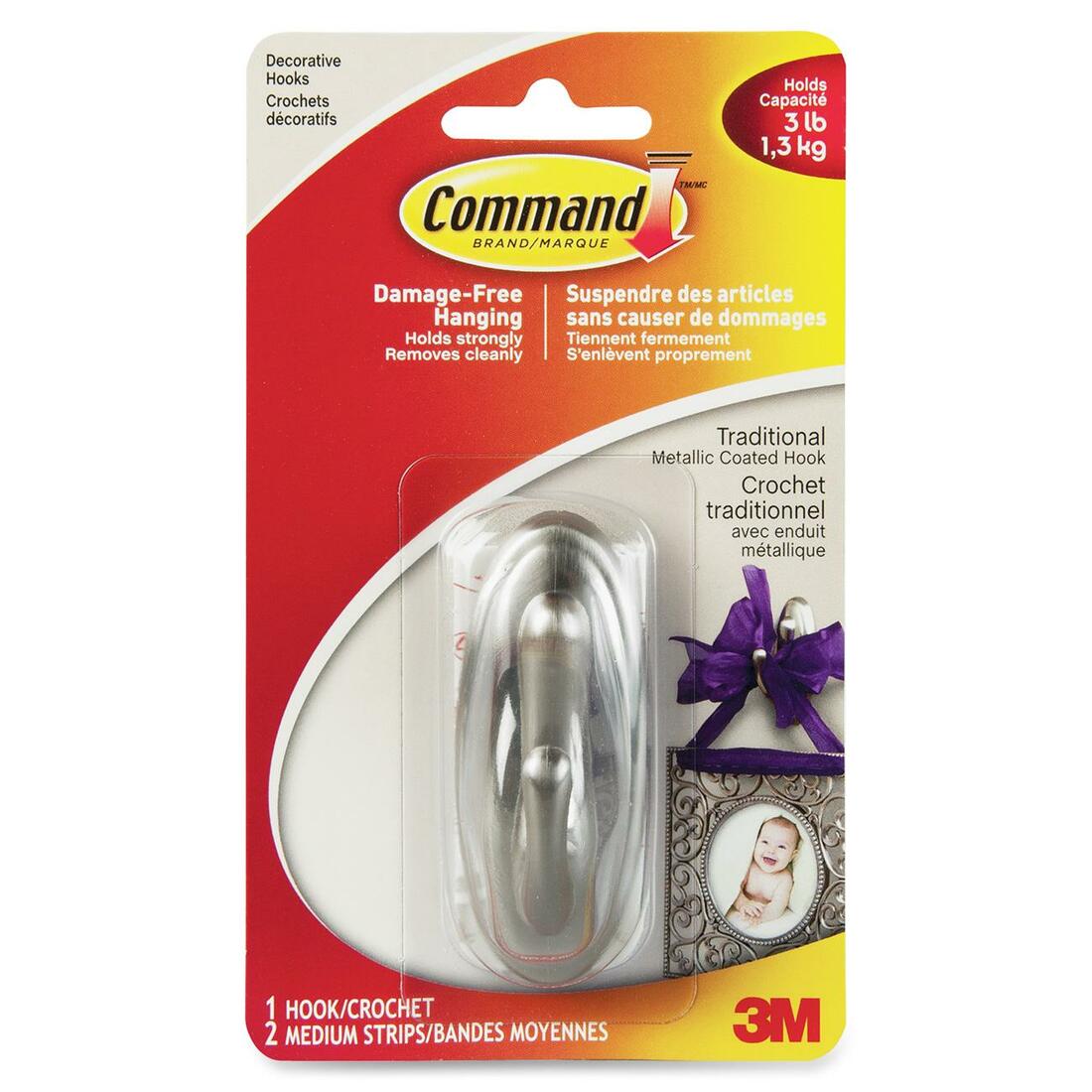 Command Traditional Medium Hook, 17051BN-C