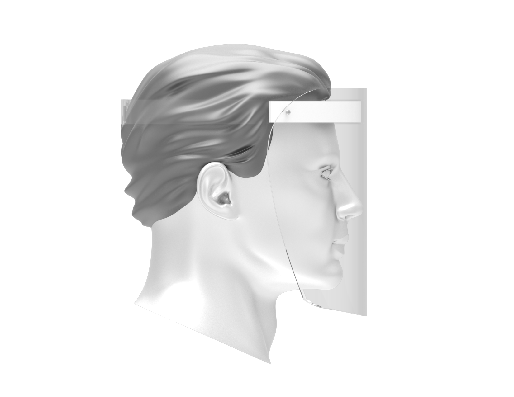 Disposable Personal Face Shield with White Foam