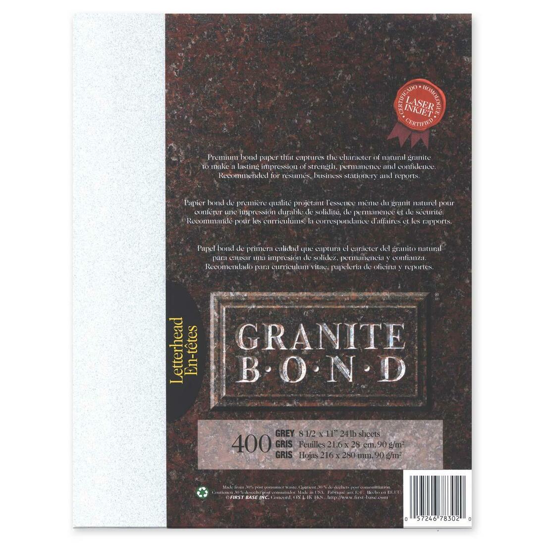 First Base Granite Bond Laser Laser Paper
