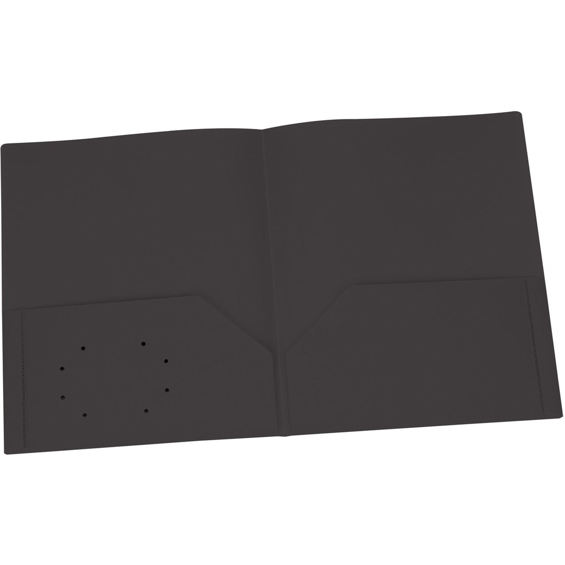 Oxford Black Two Pocket Poly Portfolio