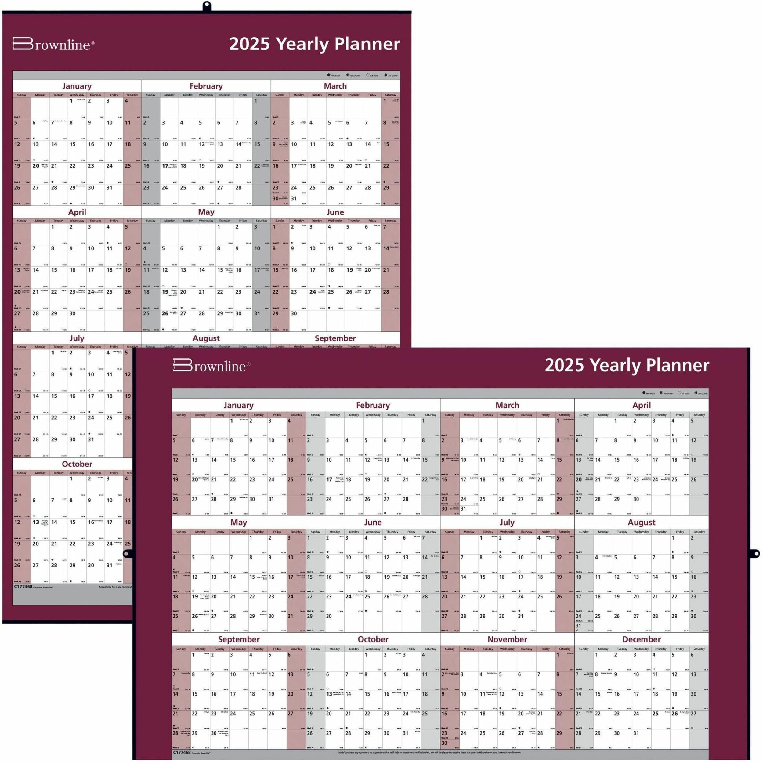 [2025] Blueline Wall Calendar - 32" x 48"
