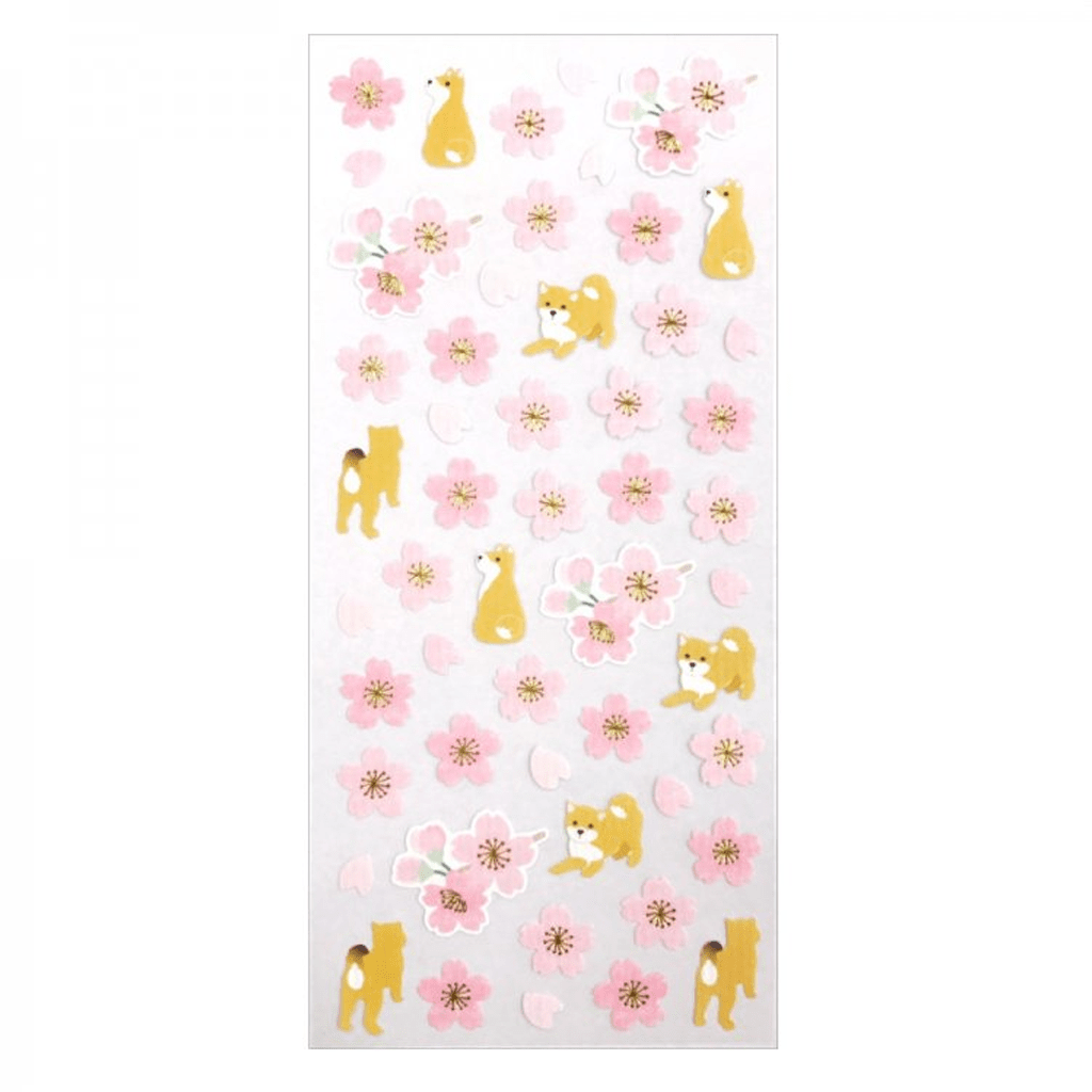 Active Corporation Sticker - Sakura And Shiba Inu