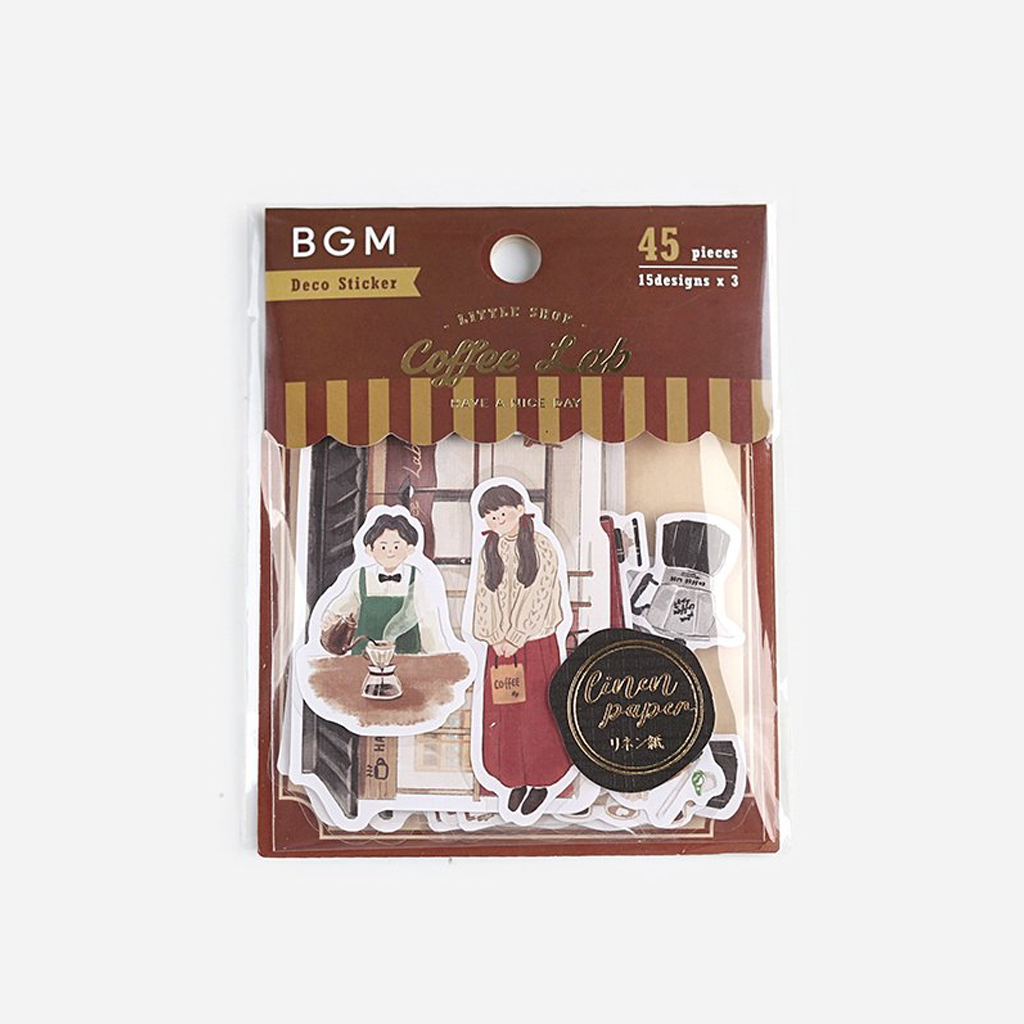 BGM Deco Sticker Little Shop Coffee Lab