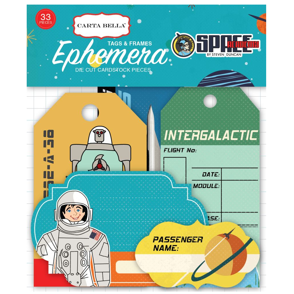 Carta Bella Space Academy Frames & Tags Ephemera