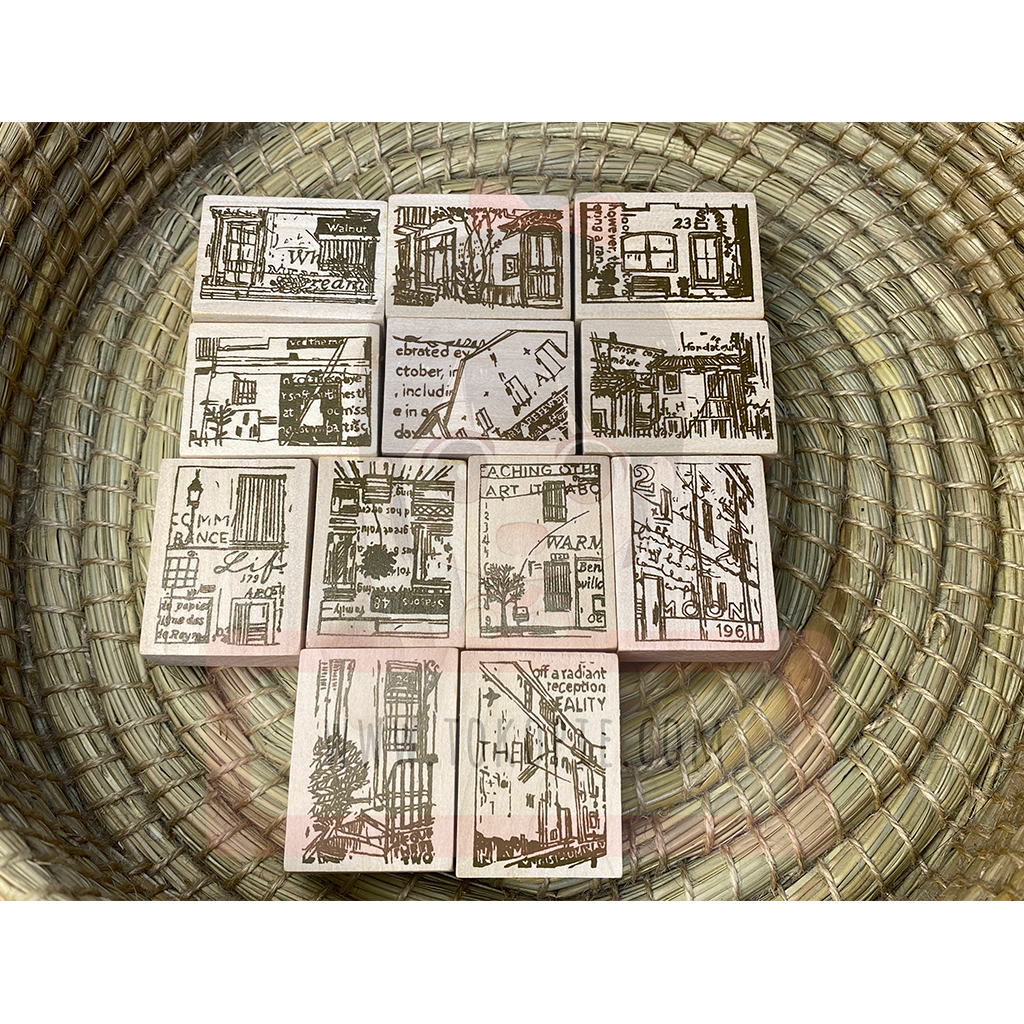 Chamil Garden Limited Edition Rubber Stamp Set Scene