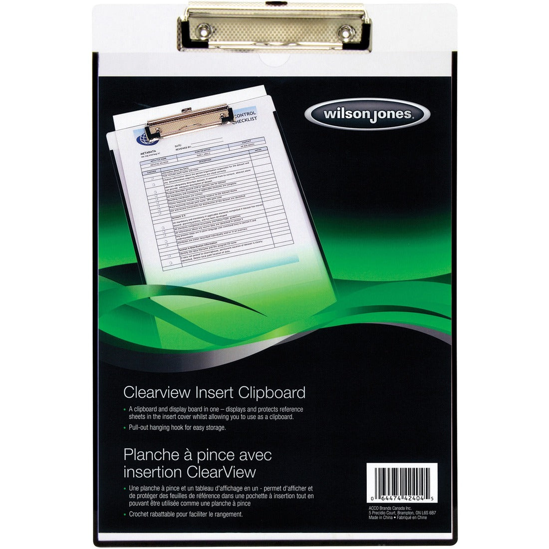 Wilson Jones Clearview Insert Clipboard