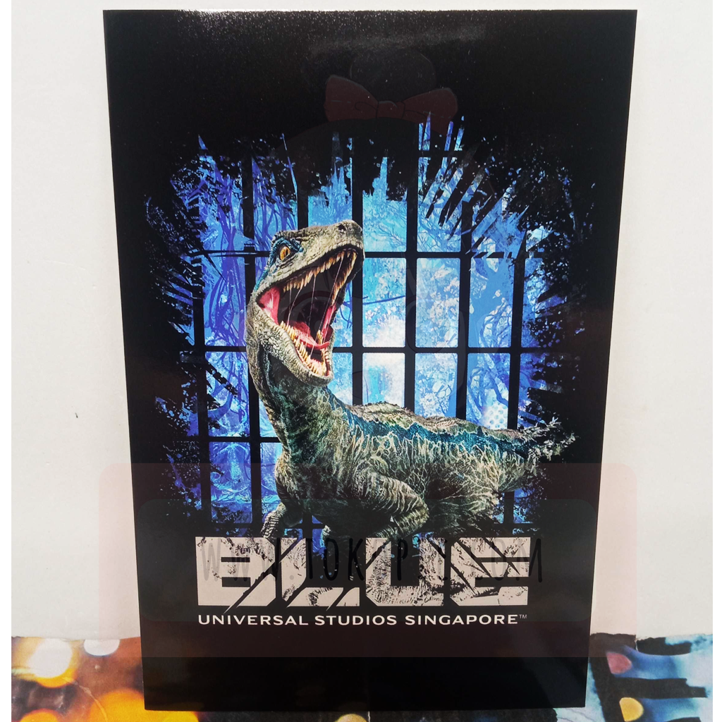 Jurassic World Blue Velociraptor Postcard