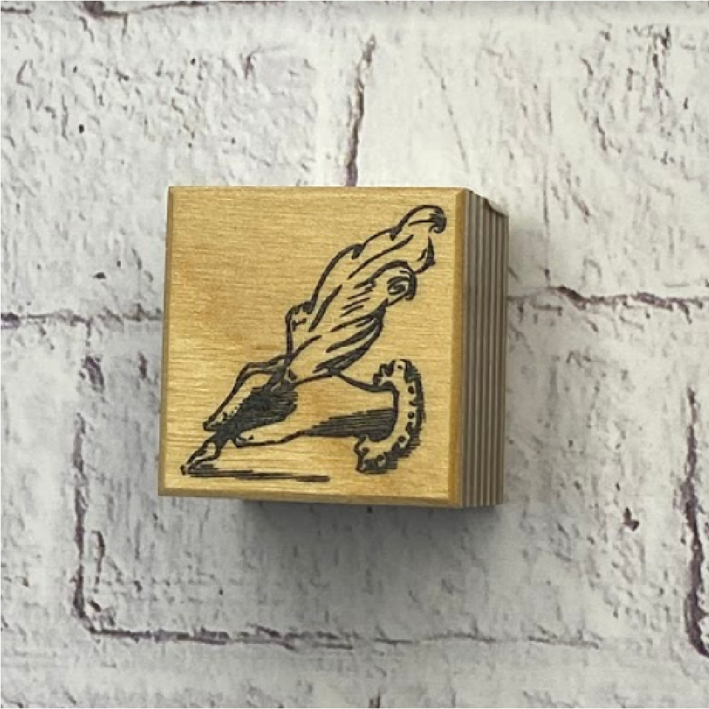 Kodomo No Kao Rubber Stamp - Vintage Pen