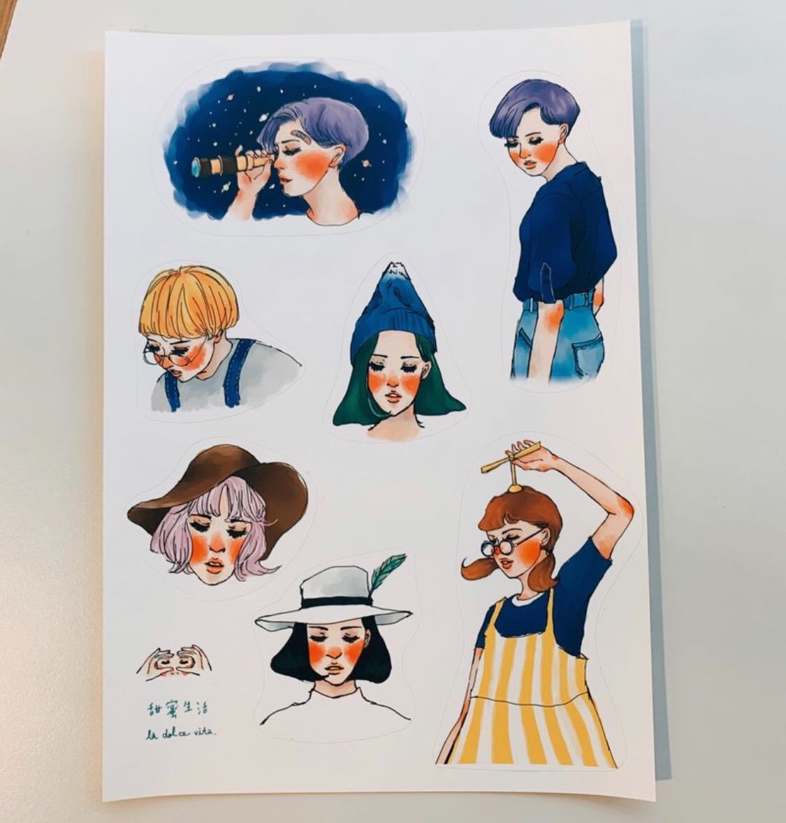 La Dolce Vita Sticker Girl Sweet Life Forest