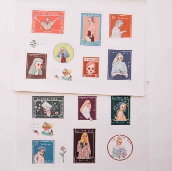 La Dolce Vita Sticker Stamp Sheets Dearest