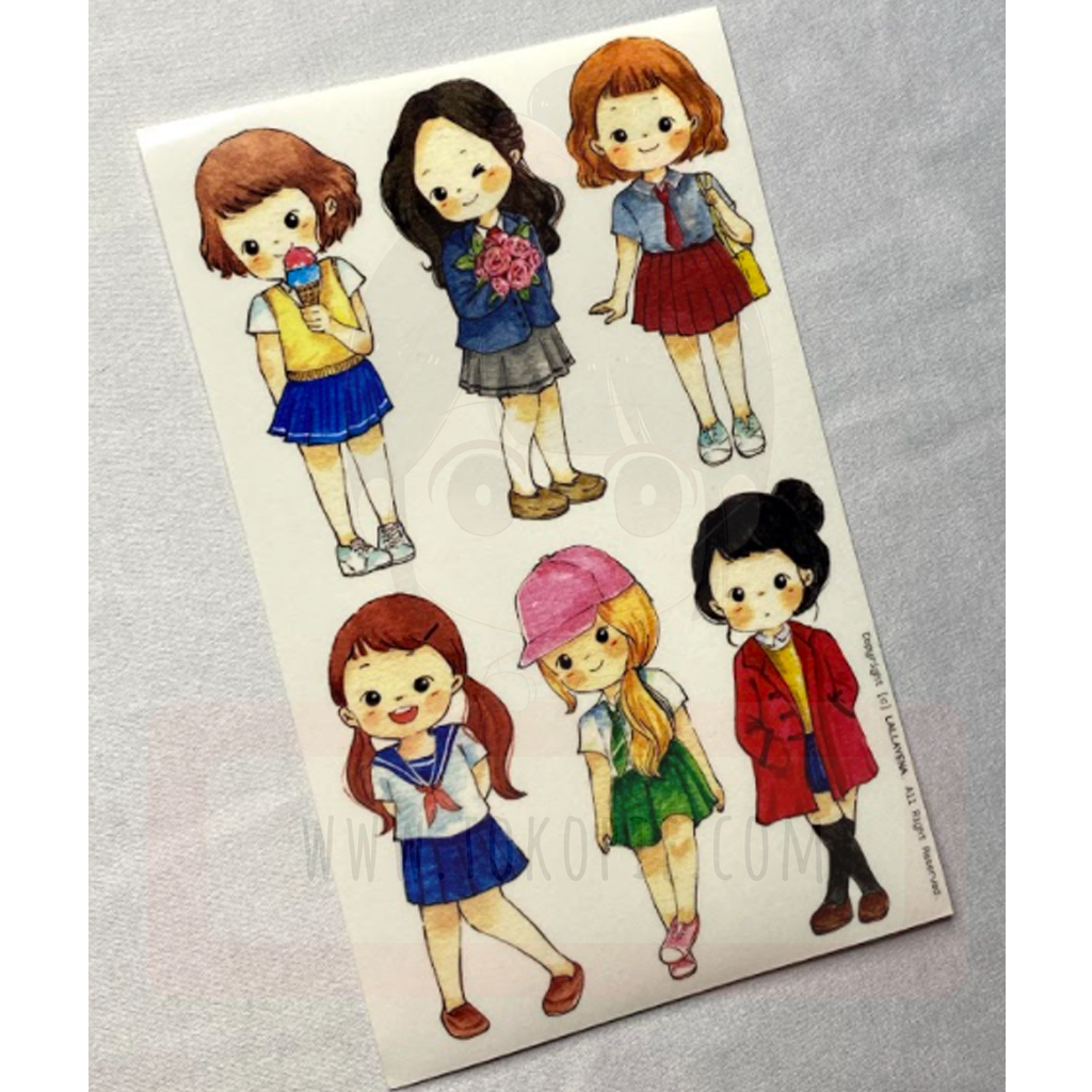 Lallayena Decoration Sticker - Little Girl FashionA