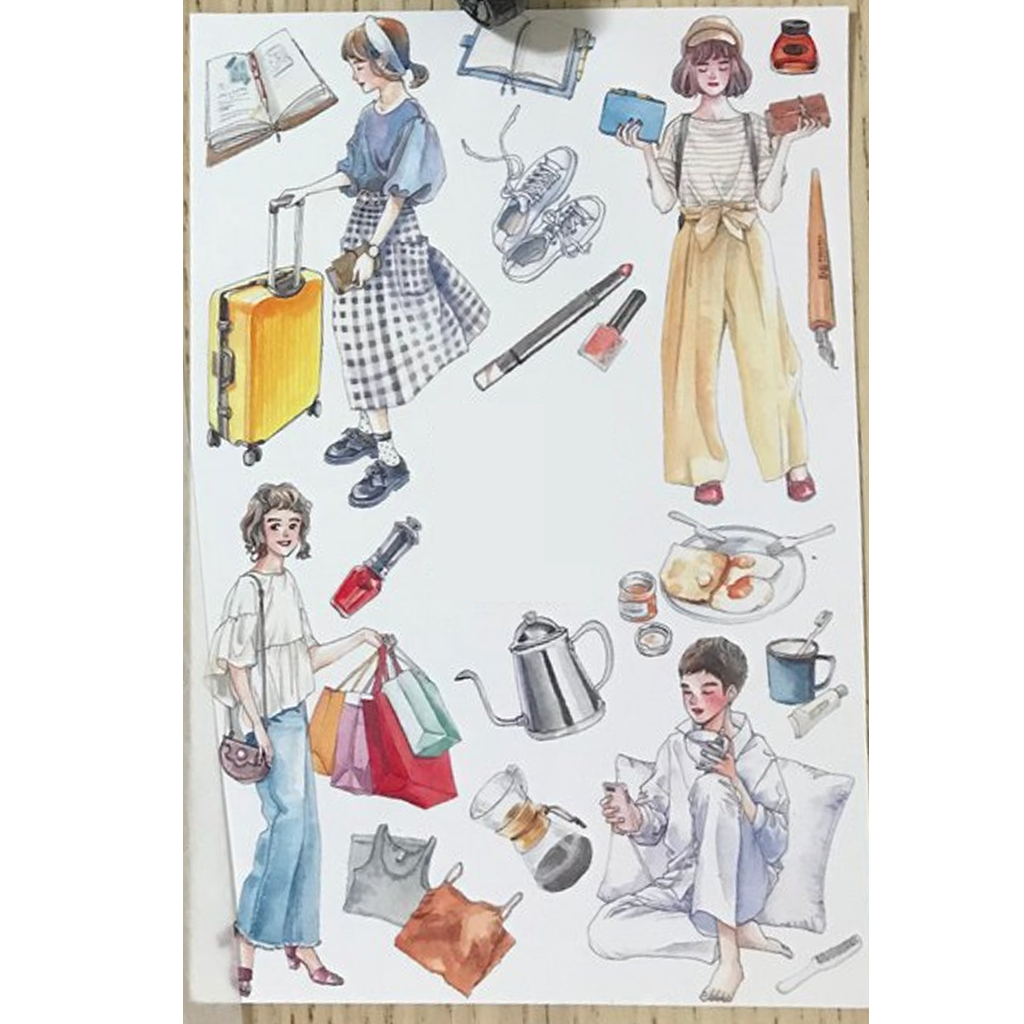 Monchiichen Sticker - The Traveler 5Washi Paper