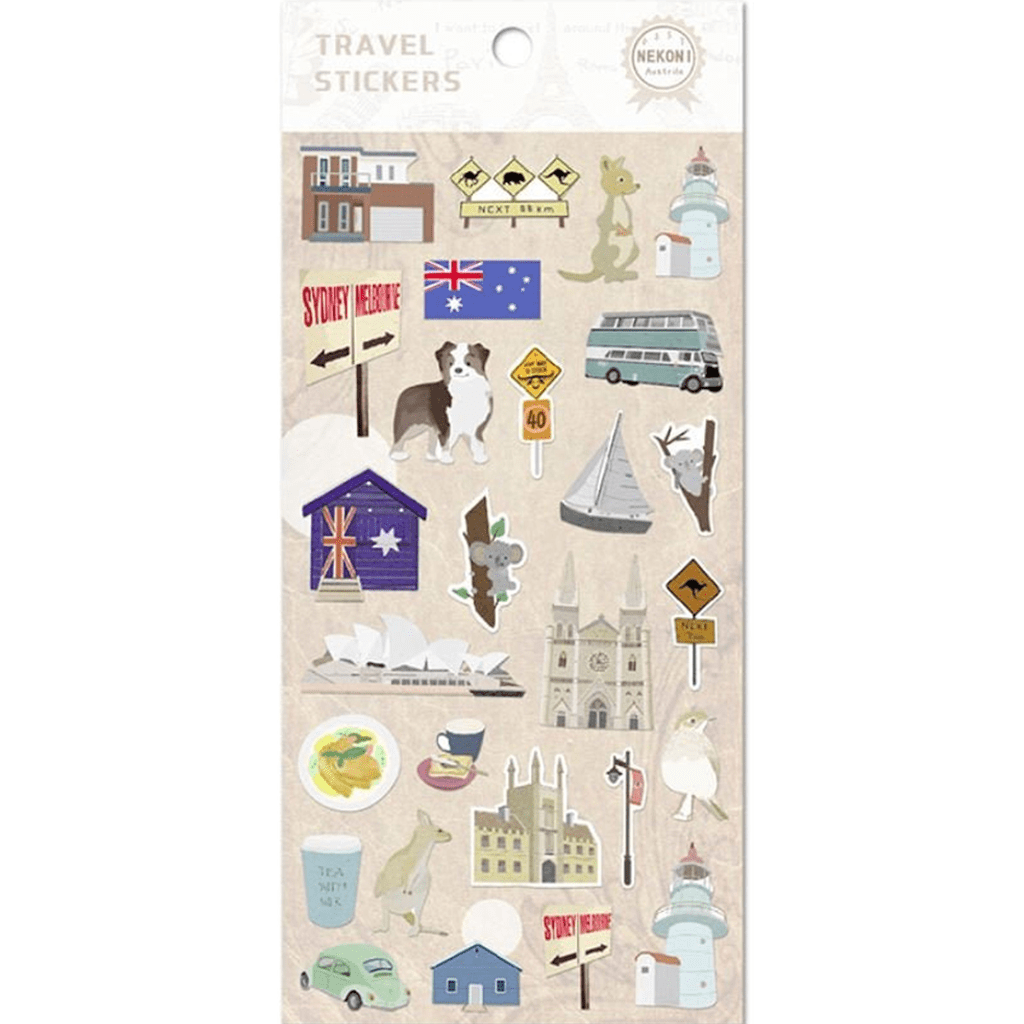 Nekoni Travel Stickers Australia