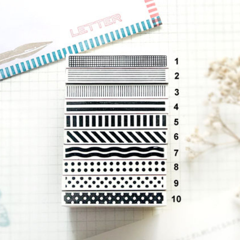 Oscolabo Rubber Stamp - Tape Slim01. Grid