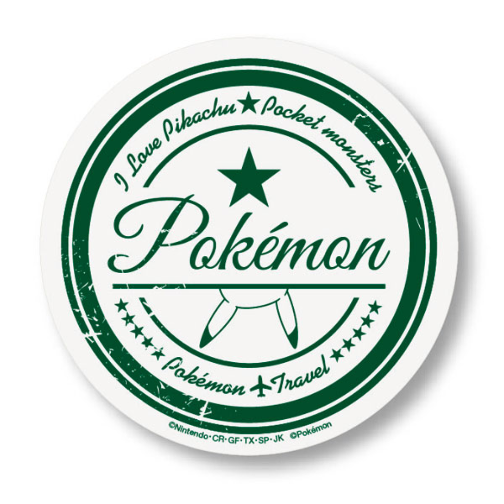 Pokemon Travel Luggage LabelGreen