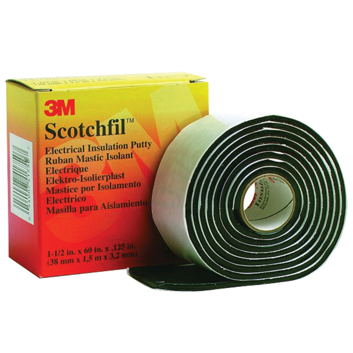 1 1/2" x 5 Feet Black 3M Scotchfil Electrical Putty 4/Case