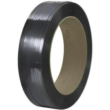 1/2" x .020 600# (16x6) Polyester Strap 7200 Feet BLACK