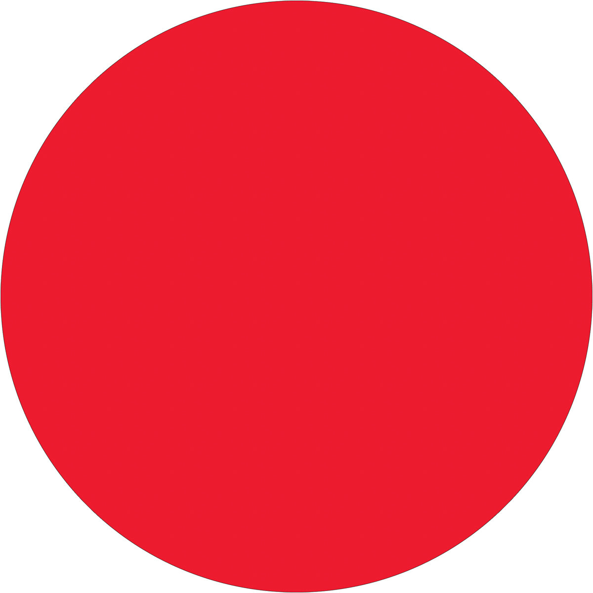 1" Fluorescent Red Inventory Circle Labels 500/Roll