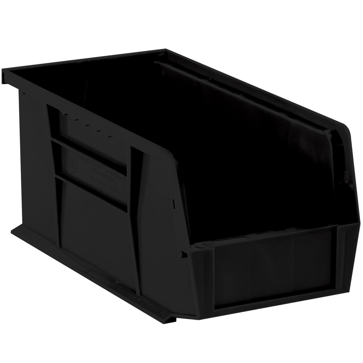 10 7/8 x 5 1/2 x 5 Black Plastic Bin Boxes 12/Case