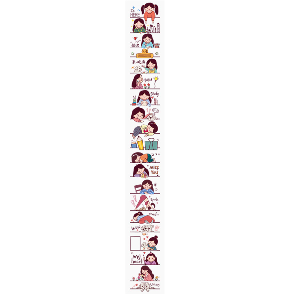 Yume Cute Girl Washi SamplerBottom Border