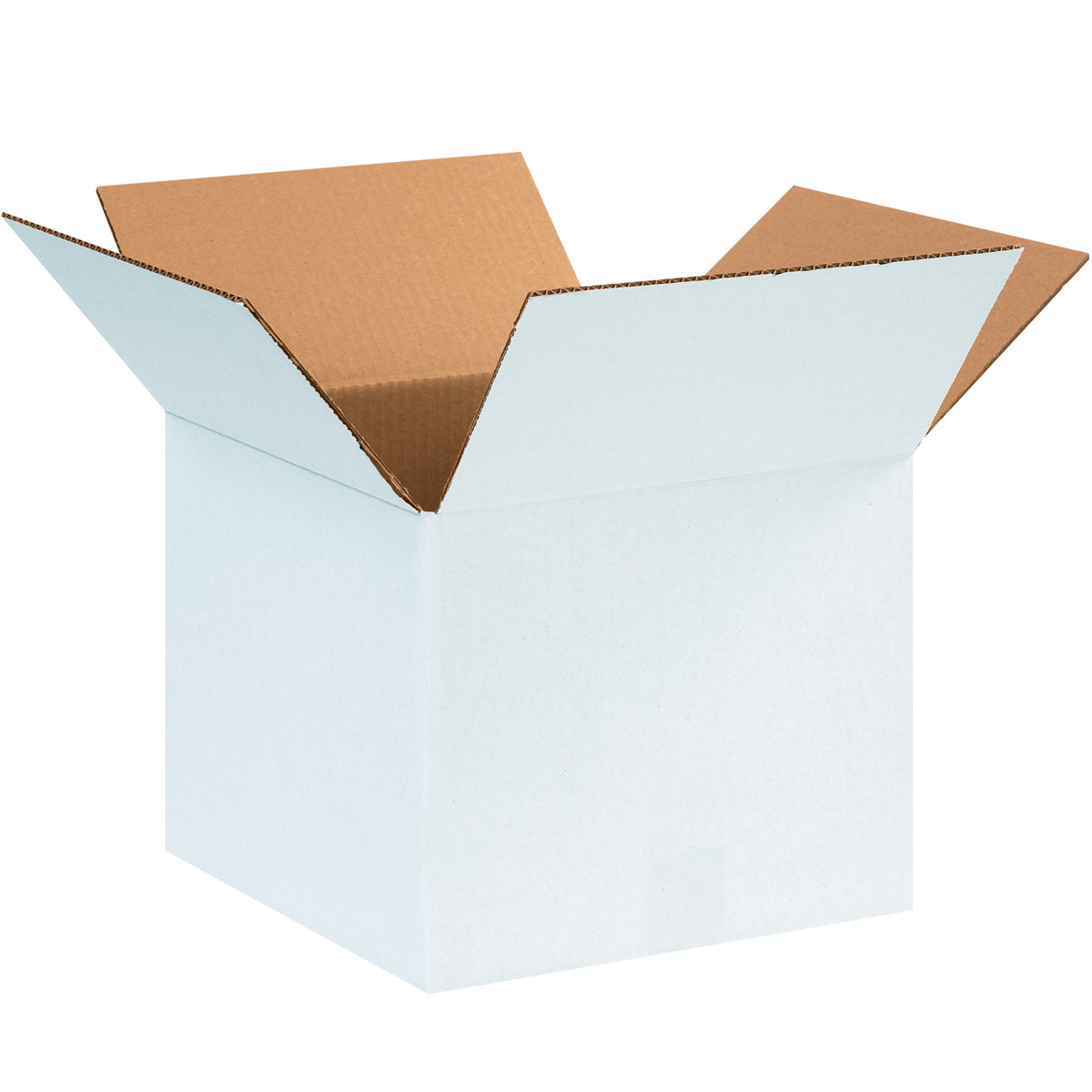 12 x 12 x 10 White Corrugated Boxes 25/Bundle